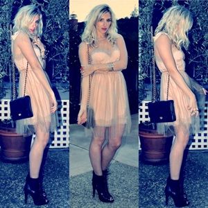 Rodarte for Target Pink Nude Tulle Dress As Seen on Taylor Sterling